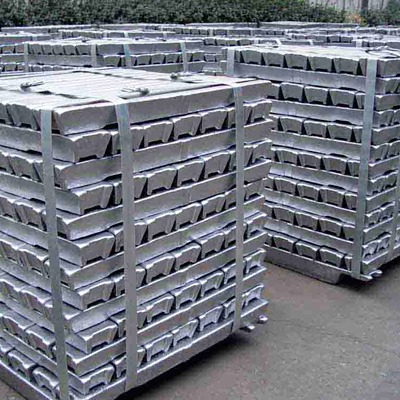Aluminium ingots ready for recycling