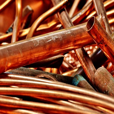 Copper scrap ready for recycling