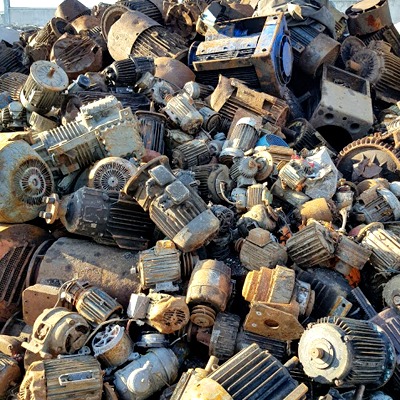 Motor scrap ready for recycling